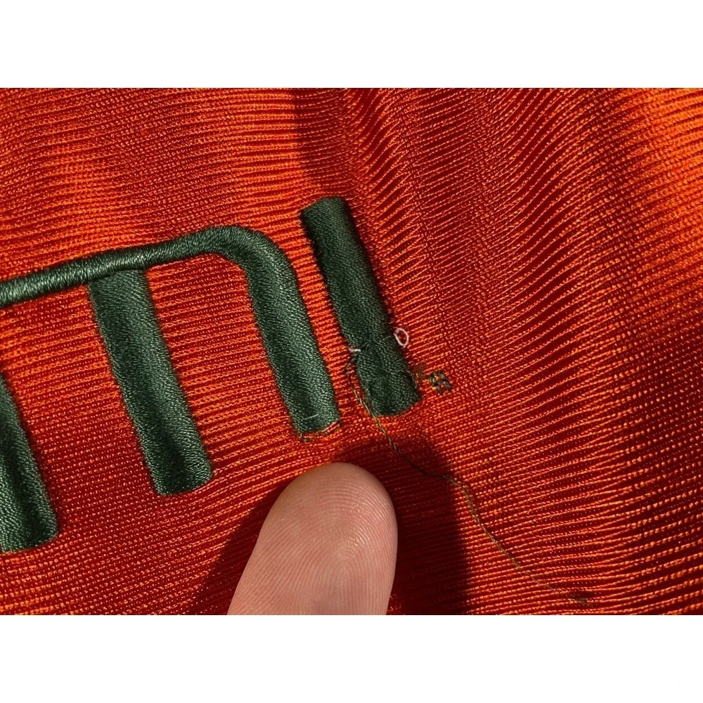 Miami Hurricanes Shorts Mens Large Nike NCAA Basketball Reversible Dazzle Shiny